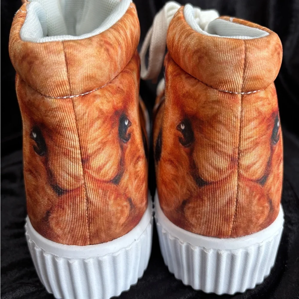 Custom Golden Doodle Dog Hightop Sneakers Unisex Sz 38/Womens 7.5/Mens 5.5 NWOT